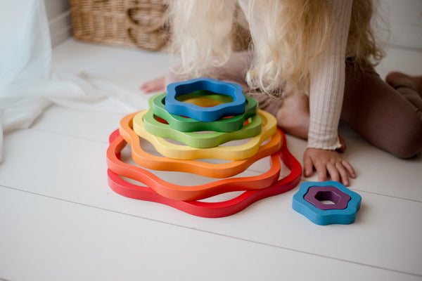 WOOD RAINBOW FLOWERS