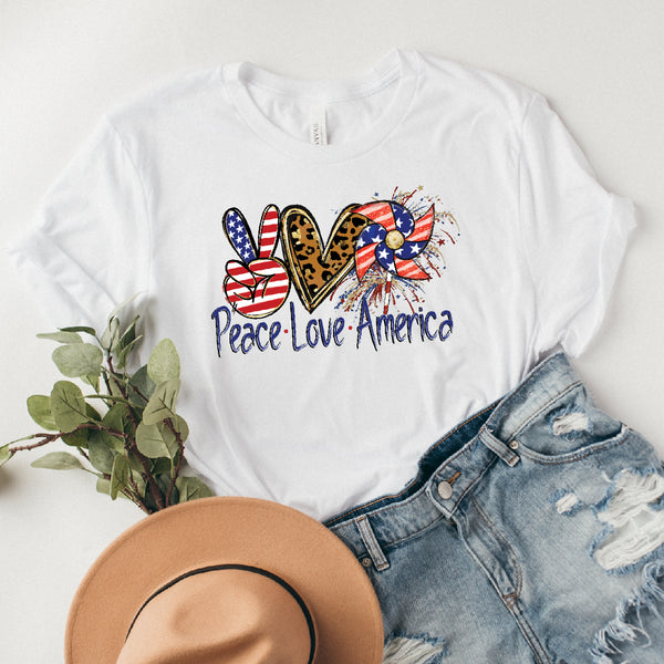 Peace Love America Tee | Women