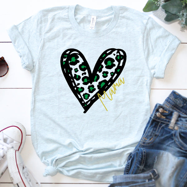 Cheetah Heart Mama Tee | Women